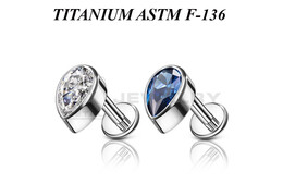 Лабрет из титана Ti Metal капля