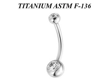 Банан из титана Ti Metal с фианитами