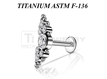 Лабрет из титана Ti Metal крисания