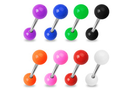 Штанга для языка с акриловыми шариками Штанга для языка с акриловыми шариками