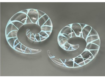 Стеклянные спирали аква