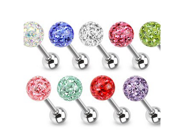 Штанга для языка Crystal ball