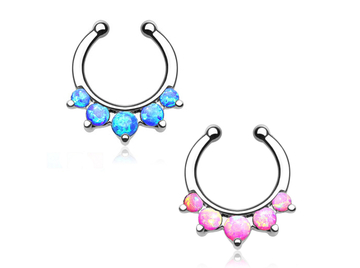 Обманка для септума с опалами