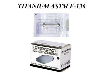 Штанга Steel and Silver из титана, стерильная