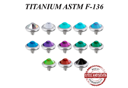 Накрутка из титана с премиальным кристаллом