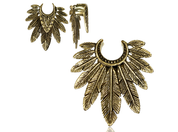 Тоннели золотые перья, пара