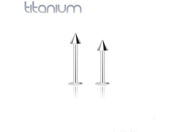 Лабрет из титана с пикой