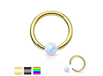 Кольцо с белым опалом