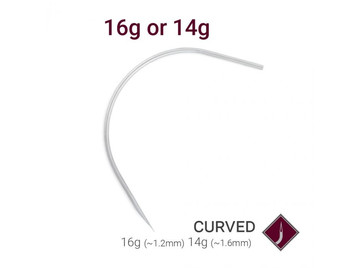 Иглы для пирсинга Precision Needles изогнутые, поштучно