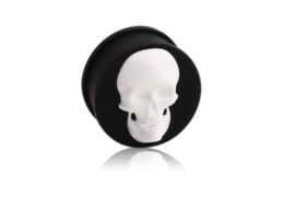 Плаги из силикона белый череп