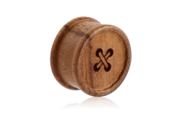 Плаги пуговица из тика, пара Плаги пуговица из тика, пара