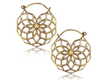 Серьги для тоннелей солнечная мозаика, пара