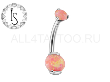 Банан из титана с граненым опалом