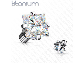 Накрутка из титана с кристаллом