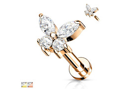 Лабрет бабочка в стразах Лабрет бабочка в стразах