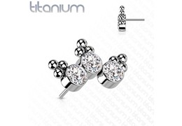 Вставка из титана с кластером кристаллов