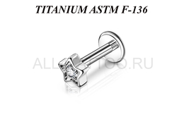 Лабрет из титана Ti Metal нави