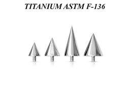 Пика из титана Ti Metal для украшений с внутренней резьбой Пика из титана Ti Metal для украшений с внутренней резьбой