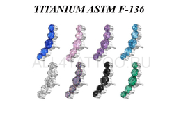 Вставка титановая Ti Metal с фианитами