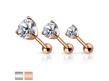 Микроштанга со стразом